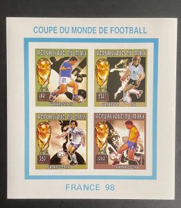 1998 Stamps Sheetlet Football Worldcup France Mali Imperf. michel n° 1688/1691 1-