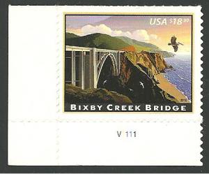 US Cat # 4439 w/Pl #, Bixby Creek Bridge, MNH*-