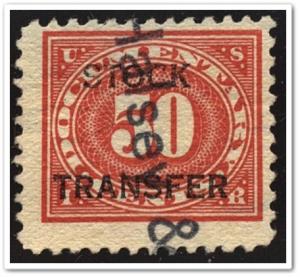 RD9 50¢ Stock Transfer Stamp (1918-22) Used