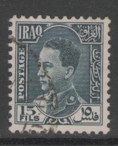 IRAQ SG179 1934 15f BLUE USED