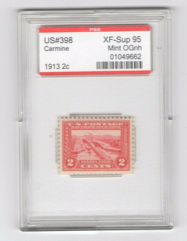 #398 Mint XF-Sup 95 OG NH SMQ $200 PSE  (JH 11/24/2020) GP 