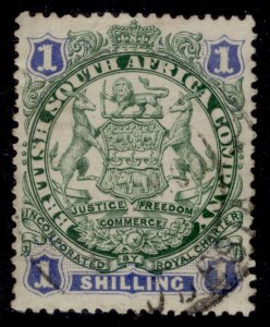 RHODESIA QV SG35, 1s green & blue, FINE USED.