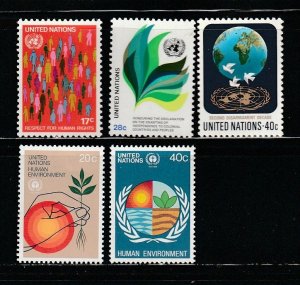 UN New York 368-372 Sets MNH Various (C)