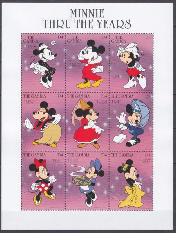 1997 Gambia 2714-2722KL Disney - Figure - Minnie Mouse  15,00 €