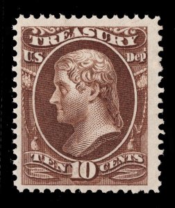 MOMEN: US STAMPS #O77 OFFICIAL MINT OG H VF JUMBO $240 LOT #81695*