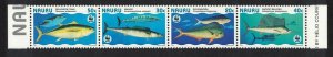 Nauru WWF Giant Fish Strip of 4v 1997 MNH SC#443 a-d SG#458-461 MI#437-440