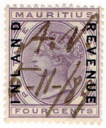 (I.B) Mauritius Revenue : Inland Revenue 4c (1889)