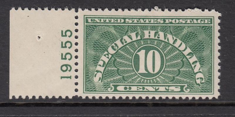 1928 Sc QE1 green Special Handling MNH FVF Hebert CV $14.75
