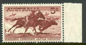 Australia 1961 Cattlemen 5' Red Brown SG #327 MNH Z14