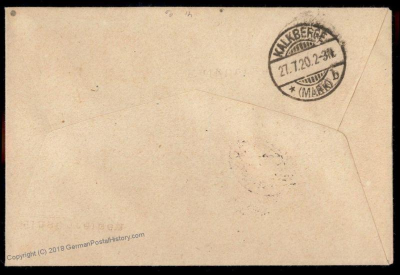 Germany 1920 Marienwerder Plebescite Mi41 EF Registered Cover 74428