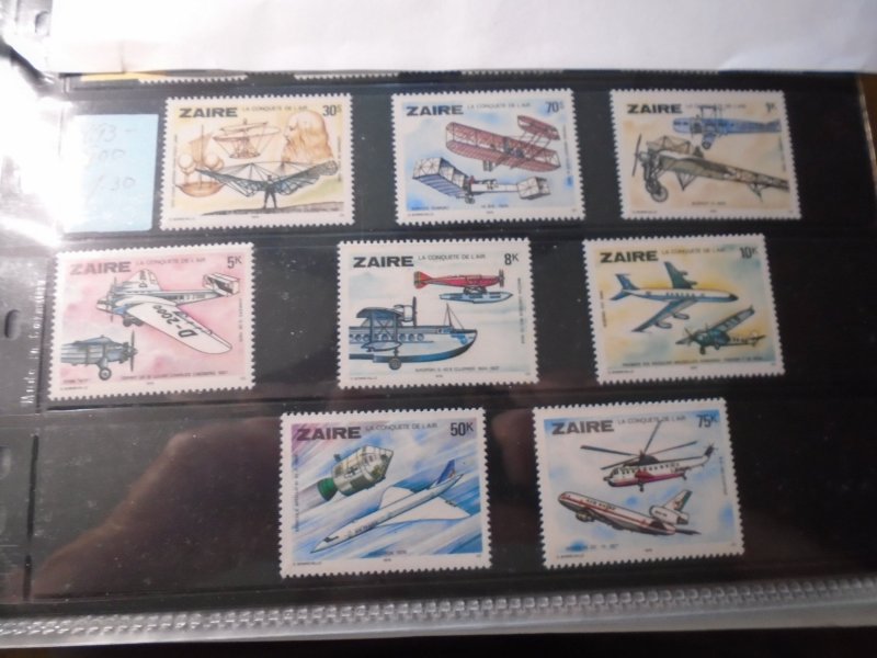 Zaire  #  893-900  MNH  Airplanes