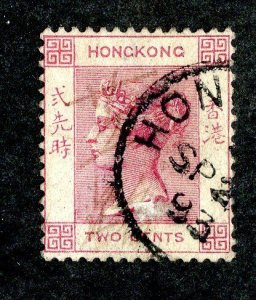 1884 Hong Kong Sc# 36b used cv. $3.50 ( 3678 BCX5 )