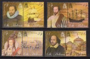 ST.HELENA SG957/64 2005 FAMOUS ELIZABETHANS MNH