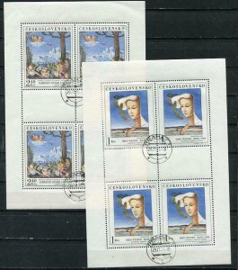 Czechoslovakia 1971 5 Sheets Sc 1779-3 Mi 2032-6 U/CTO FDC(Kleinbogen) Art Paint