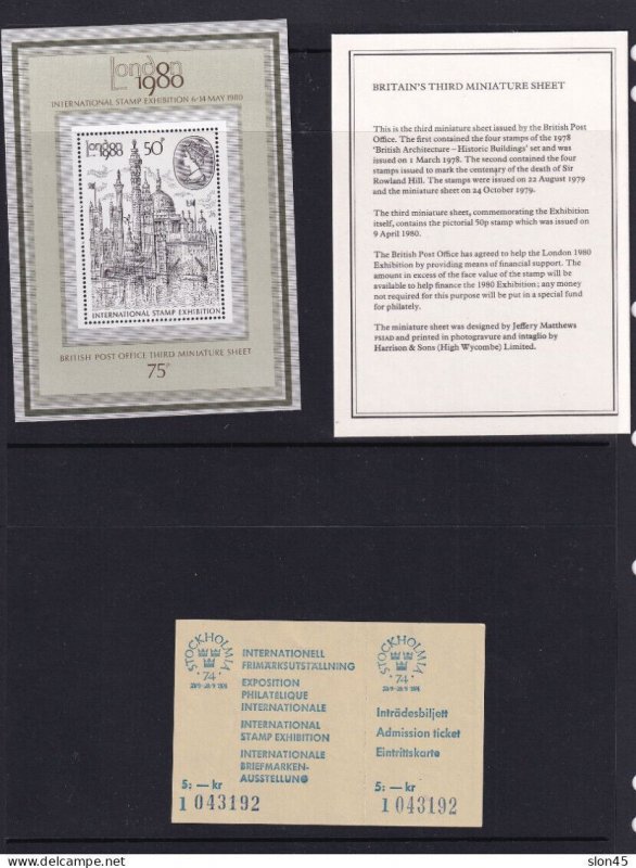 Worldwide 8 Sheets International Philatelic Exposition 15346