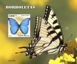 Guinea-Bissau - 2019 Butterflies on Stamps - Stamp Souvenir Sheet - GB191008b