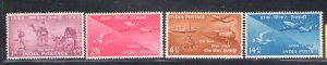 1954 INDIA - Centennial Stamps, Stanley Gibbons #348-51, 4 Value Series, MNH**