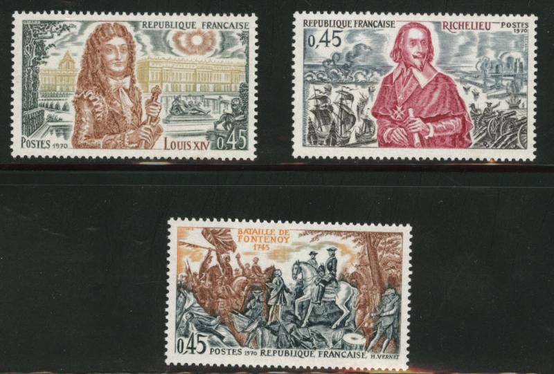 FRANCE Scott 1286-1288 MNH** 1971 History stamp set CV$1.50