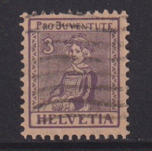 Switzerland  #B7  used  1917  Pro Juventute  3c  girl  Valais