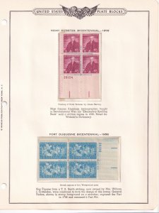 Scott #1113-1114-1116-1121-1123 (5) Plate Block of 4 Stamps - MNH