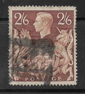 1939 Great Britain Sc249 2s6p King George VI used