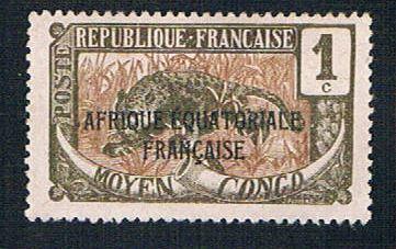 Middle Congo 23 MLH Leopard overprint (BP1088)