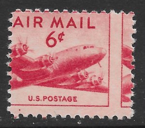US C39 MNH Misperf. Airmail.  DC-4 Skymaster
