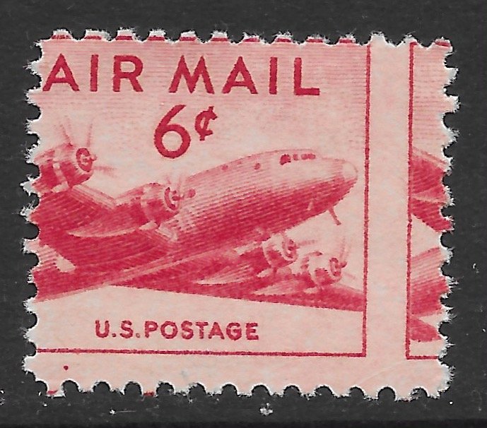 US C39 MNH Misperf. Airmail.  DC-4 Skymaster