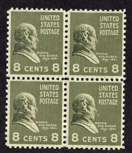 813 Mint,OG,LH/NH... Block of 4... SCV $1.60