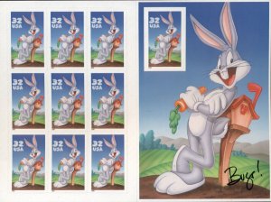 US: 1997 BUGS BUNNY; Complete Sheet OF 10 Sc 3137; 32 Cents Values