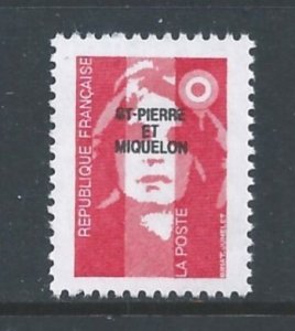 St. Pierre & Miquelon #544A NH French Marianne OVPTD (1993)