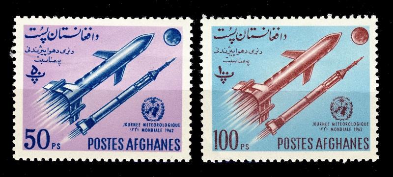 AFGHANISTAN - 1962 Mi.732A & 733A Journée de la Météorologie - Neuf/Mint *