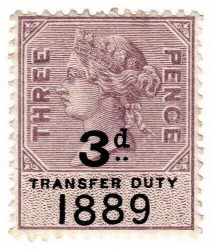 (I.B) QV Revenue : Transfer Duty 3d (1889)