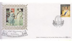 Jersey 1993 Coronation £1 on Benham Silk FDC