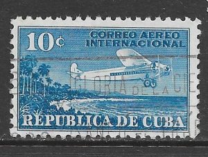 Cuba C5: 10c Airplane and Coast of Cuba, used, F-VF