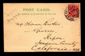 Ireland 1909 Postal Card to USA / Very Minor Creasing - L10718