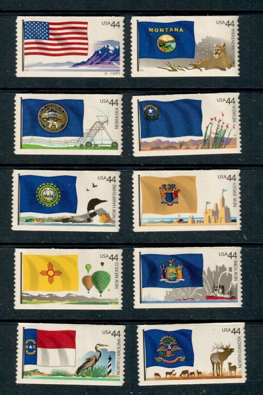 (F) USA #4303-4312 FLAGS OF OUR NATION Full Set  of 10 stamps MNH.Photo Standard