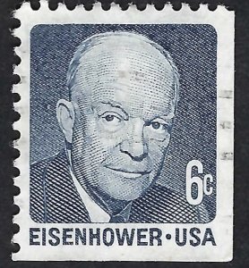 United States #1393 6¢ Dwight D. Eisenhower (1970). From booklet. Used.