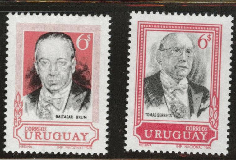 Uruguay Scott 767-768 MNH**  stamp set 1969