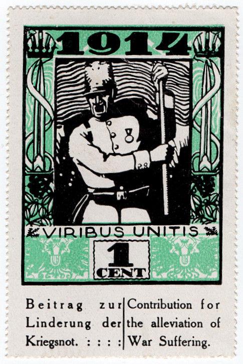 (I.B) US Cinderella : German War Charity 1c (1914) Join Forces