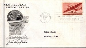 1941 FDC - New Regular Air Mail Series - Baltimore, MD - F34751