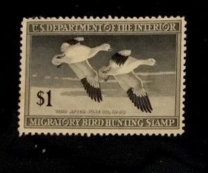 US DUCK HUNTING STAMP -  SCOTT# RW14 - MINT NO GUM - SCV: $18.00