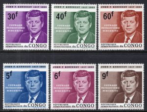 Congo Democratic Republic 514-519 John F Kennedy MNH VF