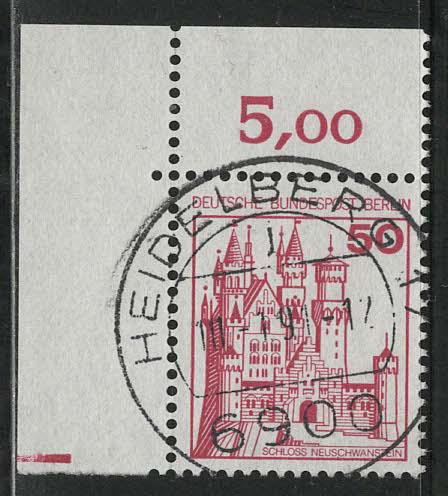 Germany Bund Scott # 1236, used, variation sheet printing