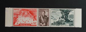 Monaco #360-362 MNH Strip of 3 1956