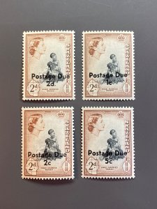 Swaziland J3a-J6a VF MLH. Scott $ 5.00