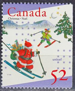 #1628as MNH Canada Christmas 1996 Single from Booklet BK197