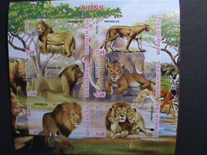 CHAD- 2011-WORLD FAMOUS LOVELY LIONS MNH IMPERF SHEET-VF WE SHIP TO WORLD WIDE