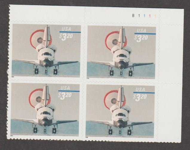 U.S. Scott #3261 Space Shuttle Stamp - Mint NH Plate Block