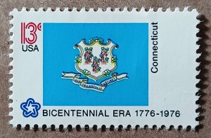 United States #1637 13c Connecticut State Flag MNG (1976)